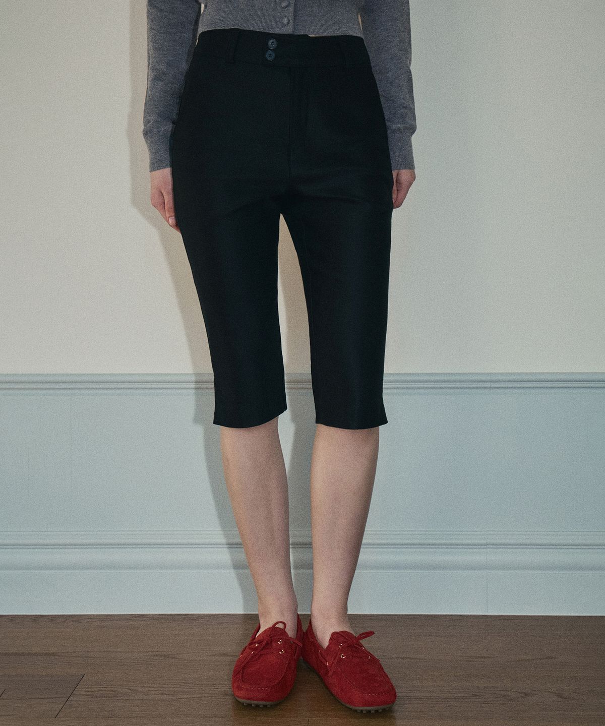 아우어노스텔지아(OURNOSTALGIA) 90s capri pants_Black(O25-PT01)