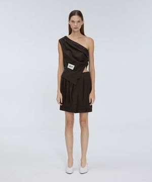 Balloon pin tuck skirt