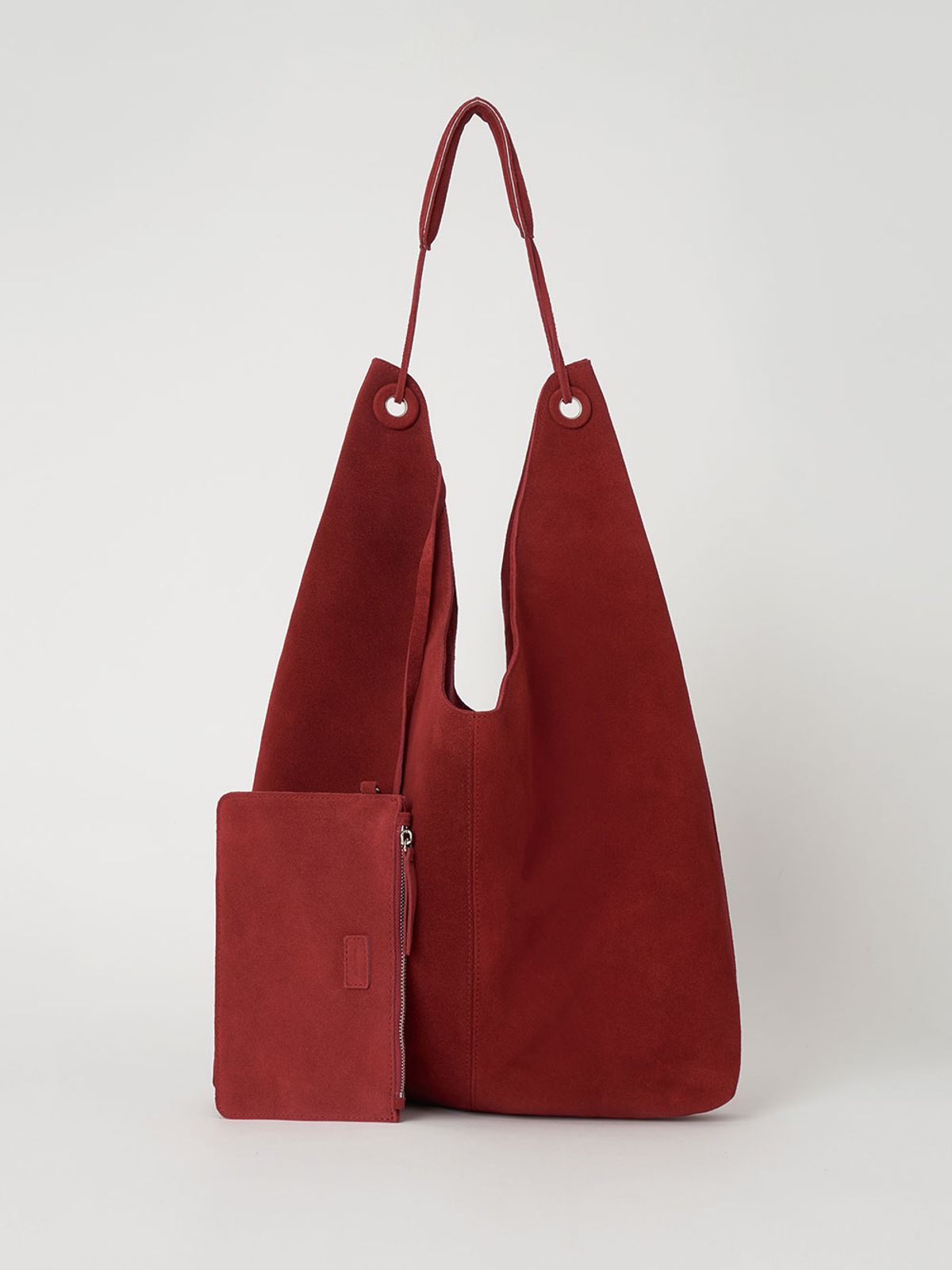 더라이(THERYE) Suede Hobo Bag(Red)