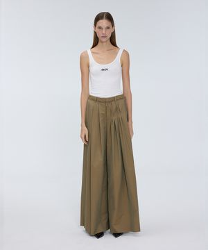 Wide pin tuck pants