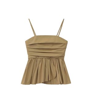 Strap pleated bustier