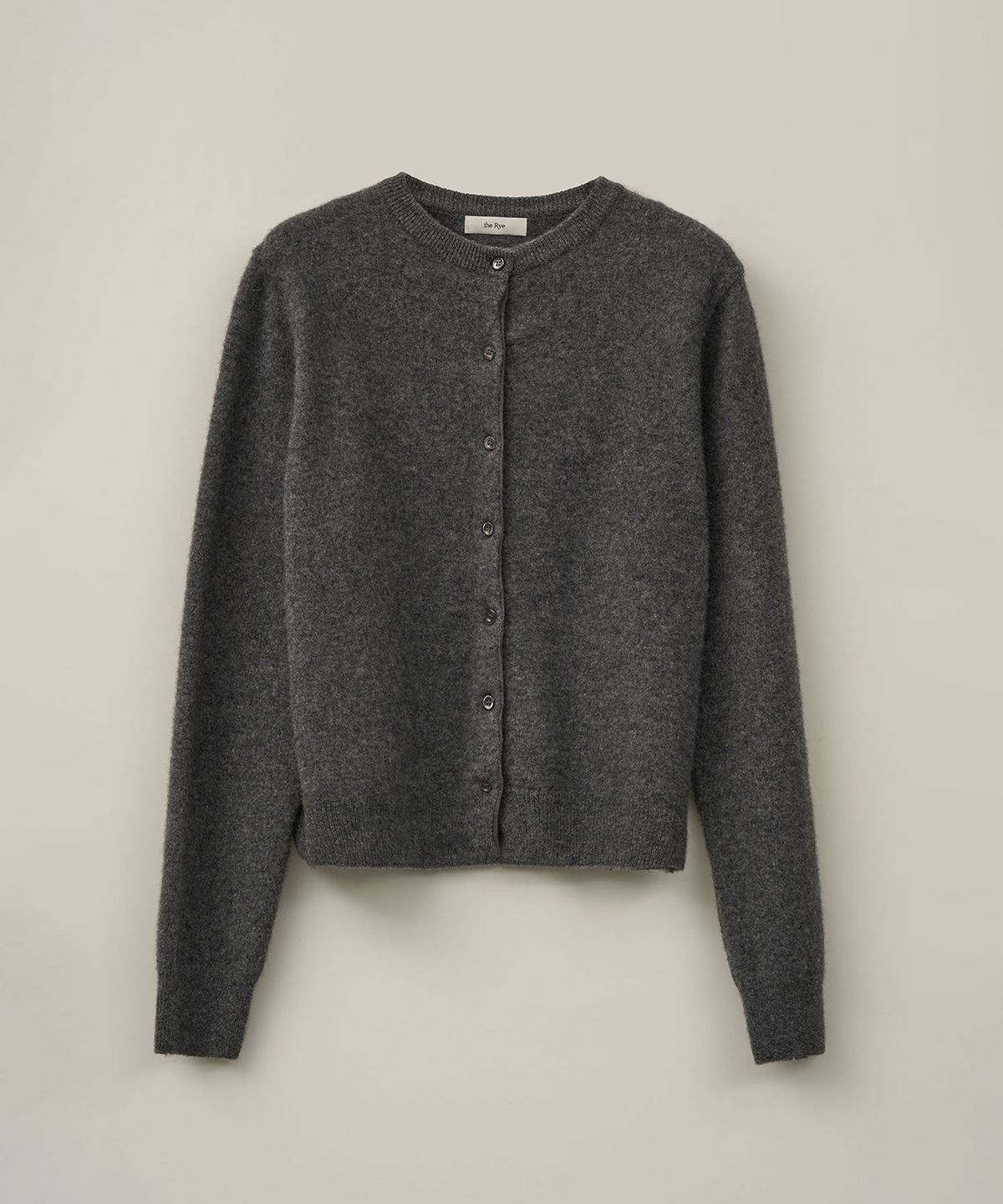 더라이(THERYE) Essential Knit Cardigan(Charcoal)