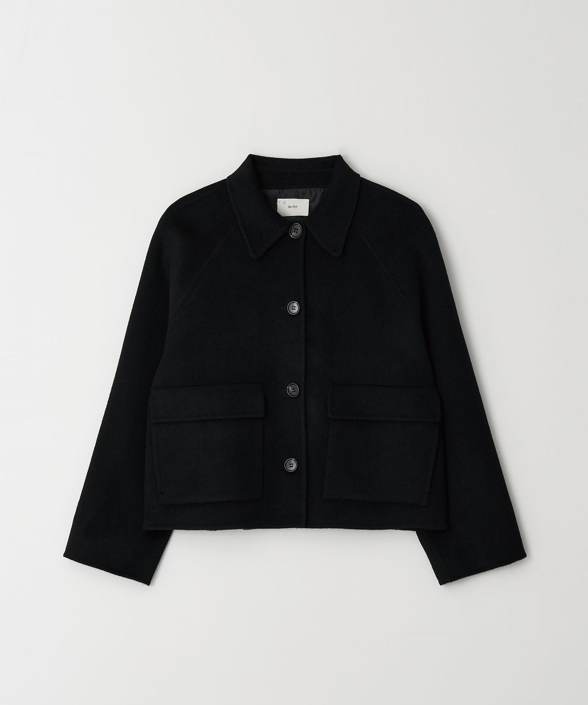 더라이(THERYE) Pocket Handmade Short Coat(Black)