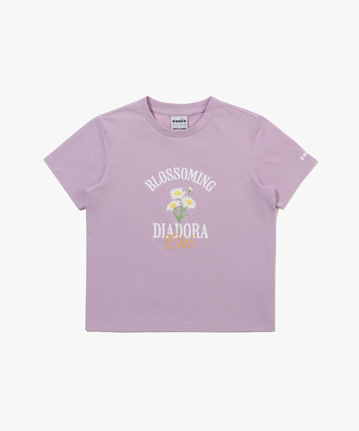 디아도라(diadora) 에어텍스 블루밍 반팔 티셔츠 우먼 VIOLET
