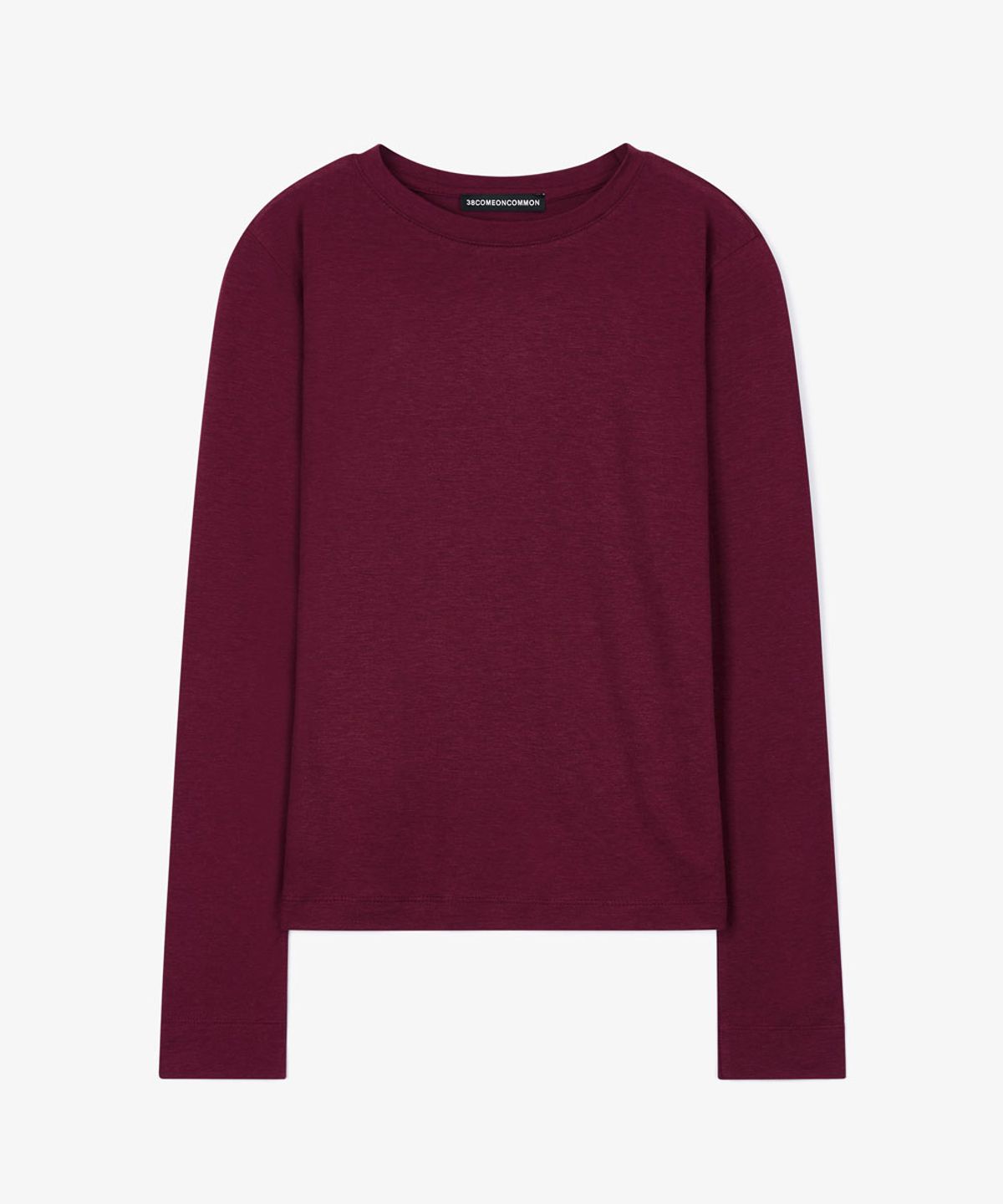 38컴온커먼(38COMEONCOMMON) Tencel Long Sleeve T-Shirts (Burgundy)
