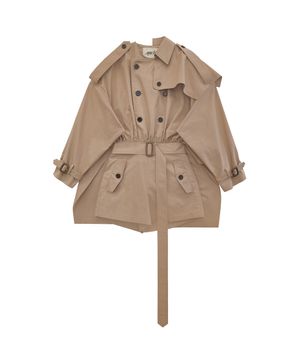 Signature trench coat short jumpsuit