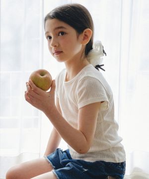 포인텔 크루 넥 티셔츠 [크림]