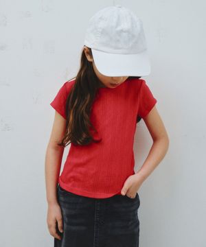 포인텔 크루 넥 티셔츠 [레드]