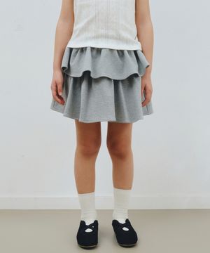 캉캉 저지 스커트 [멜란지 그레이]