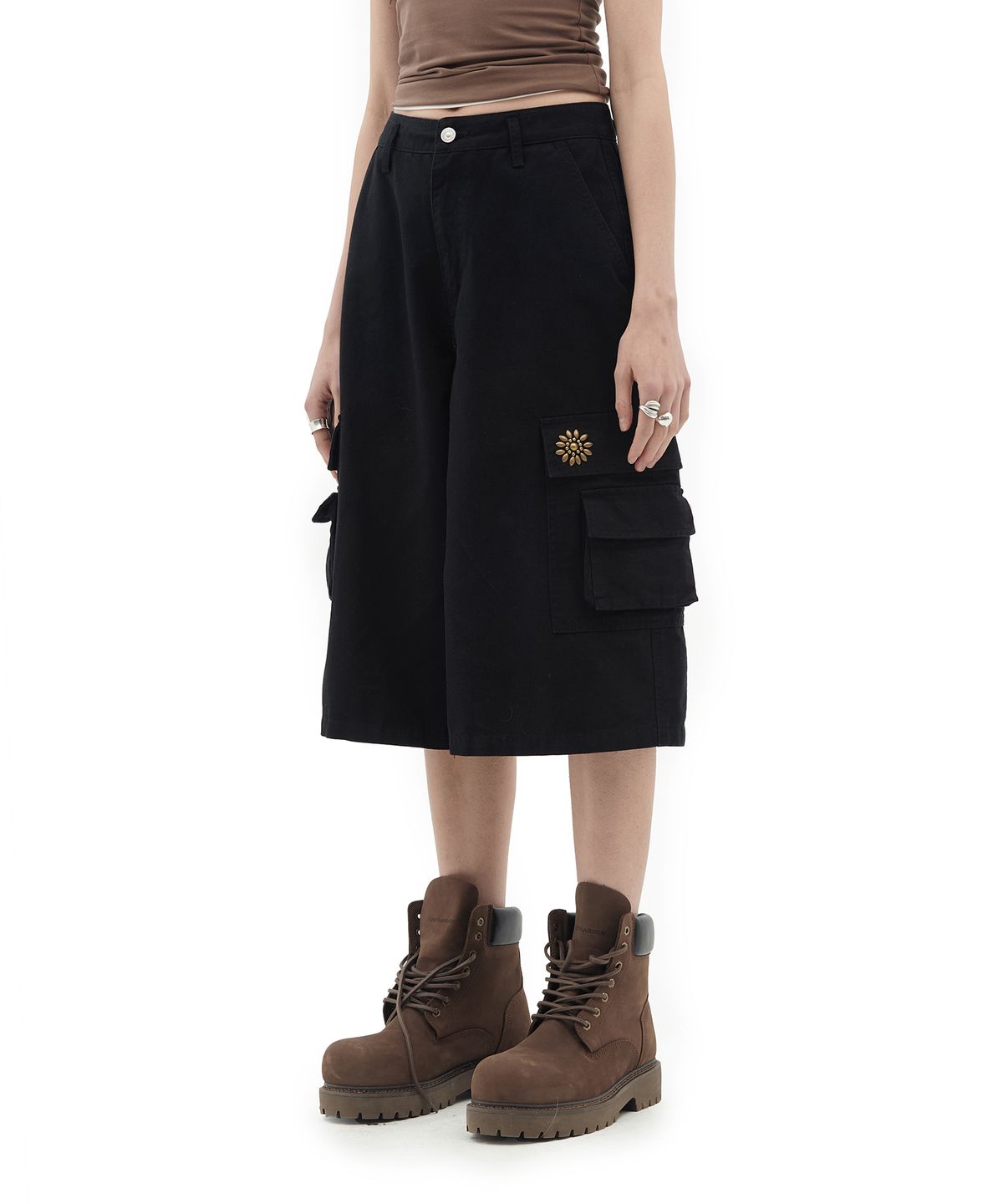 데프가먼츠(DEFGARMENTS) OX. CARGO SHORTS [BLACK]