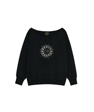 STONE CRACK OFF-SHOULDER LONG SLEEVE [BLACK]