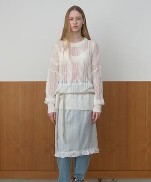 SHEER ROUND OVER KNIT_WHITE