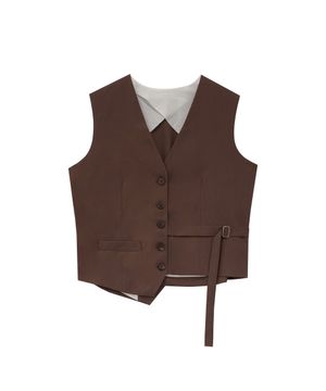 Side strap button vest