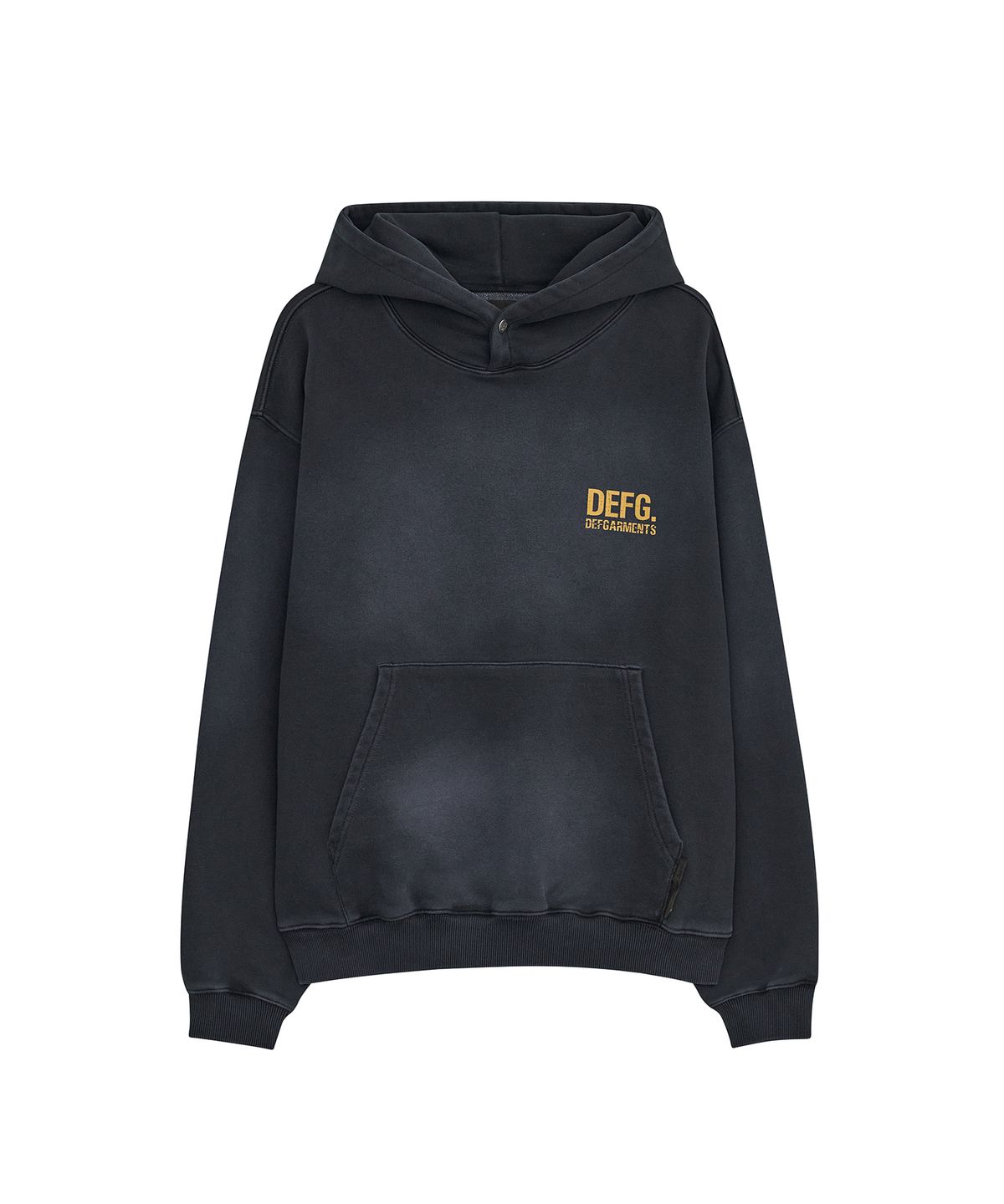 데프가먼츠(DEFGARMENTS) CRACK LOGO SWEAT HOOD [NAVY]