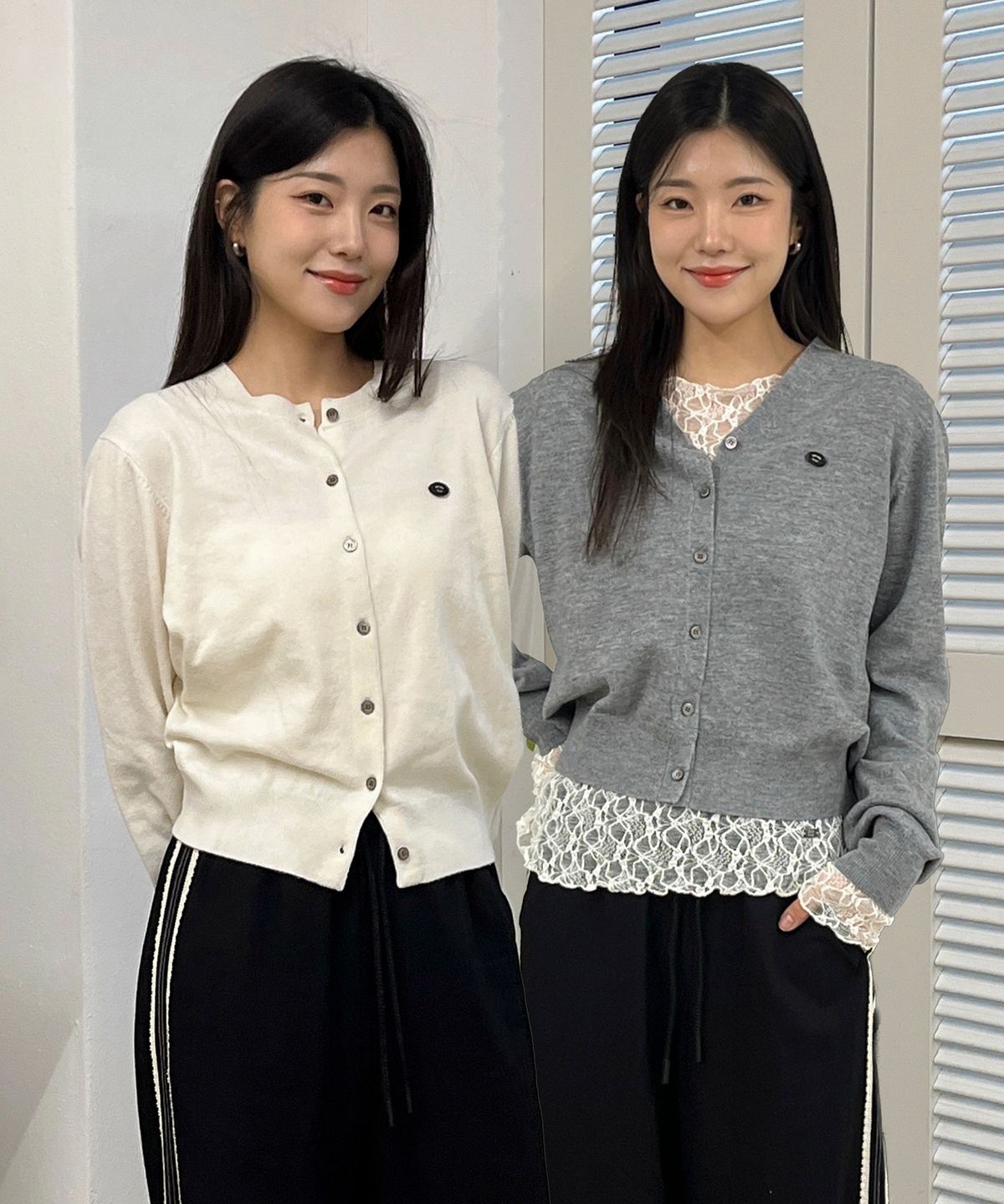 쥬시쥬디(JUCYJUDY) [2PACK] 라운드+브이넥가디건 J1KT020K