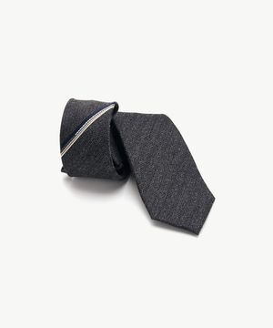 라인 원포인트 지퍼 넥타이 그레이_SNTVZ79NZG