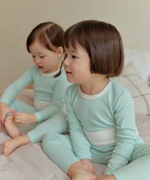 마카롱 배앓이(민트) 모달 골지 실내복