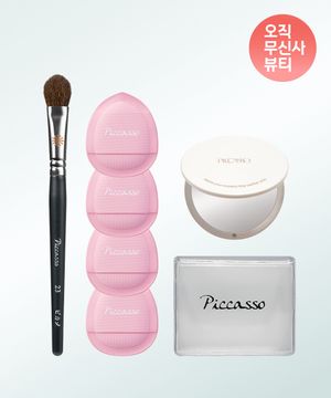 23 스몰 블러셔 + 마이크로 치크 퍼프 4P 세트(+듀얼 미러 원형)