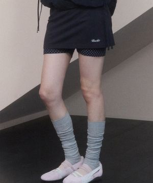 도트 이너 팬츠 레이어드 스커트 [블랙]
