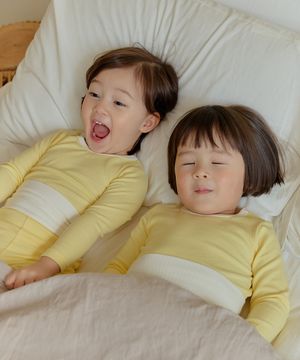 마카롱 배앓이(옐로우) 모달 골지 실내복