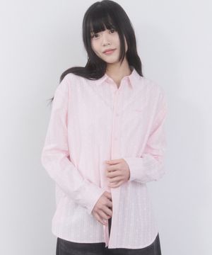 플레인 루즈핏 셔츠 [핑크]