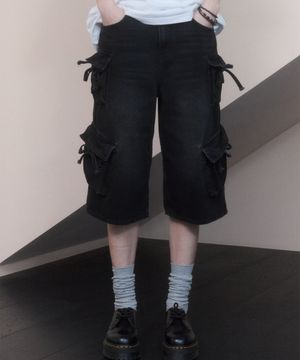 카고 버뮤다 데님 팬츠 [블랙]