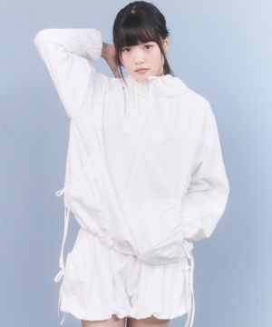 레이스 포인트 루즈핏 윈드브레이커 [화이트]