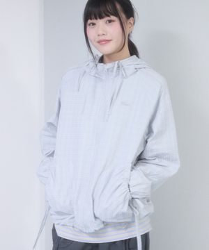 레이스 포인트 루즈핏 윈드브레이커 [라이트 그레이]