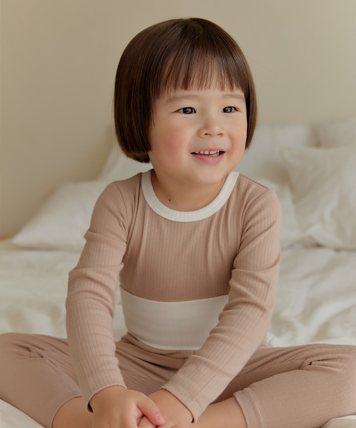 키키스토리(KIKISTORY) 마카롱 배앓이(브라운) 모달 골지 실내복
