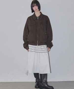 Studded Trucker Jacket Brown