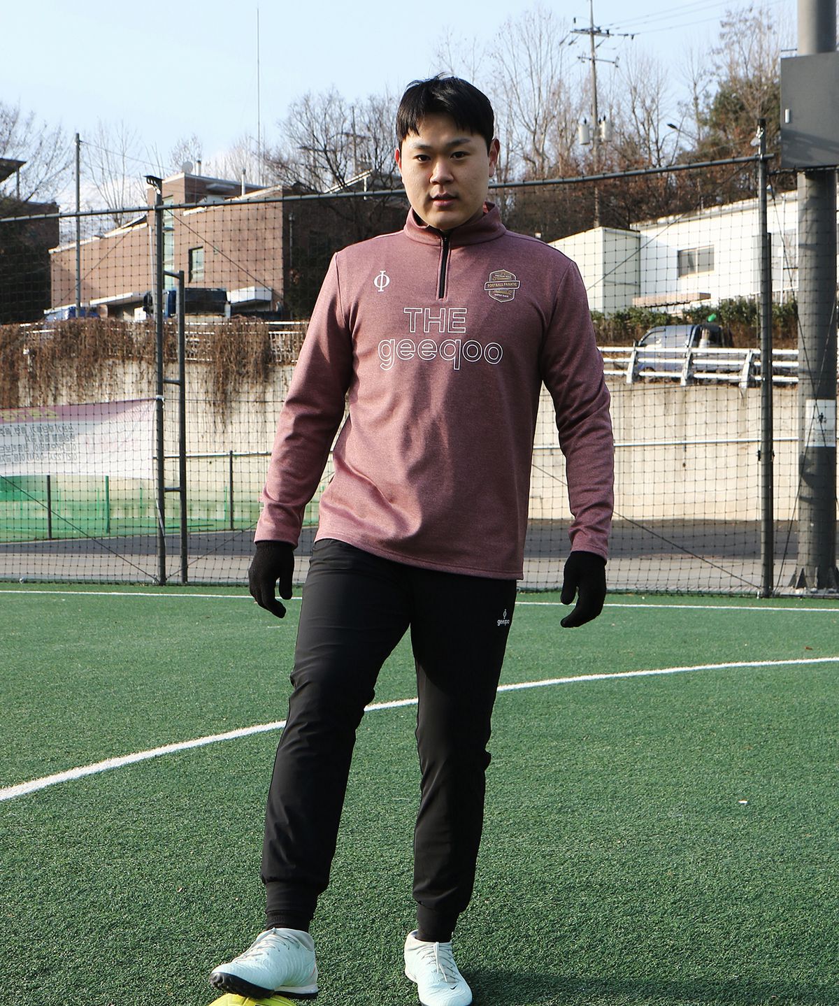 낫위드스탠딩(NOTWITHSTANDING) 지쿠  기능성 하프집업 트레이닝 기모 티셔츠