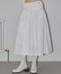 Smocked Shirring Skirt Ivory