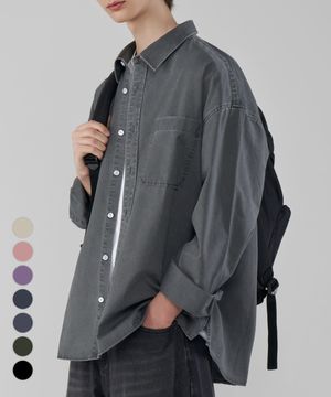 시티보이 오버핏 피그먼트 워싱 셔츠 7Color