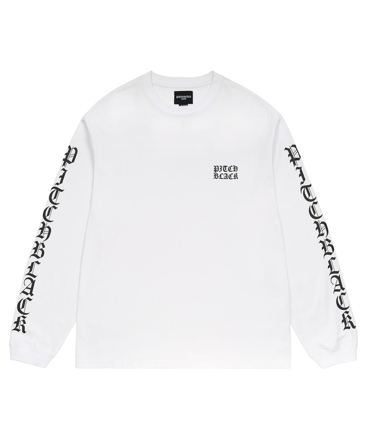 피치블랙(PITCHBLACK) BASIC LOGO LONG SLEEVE TEE (WHITE)