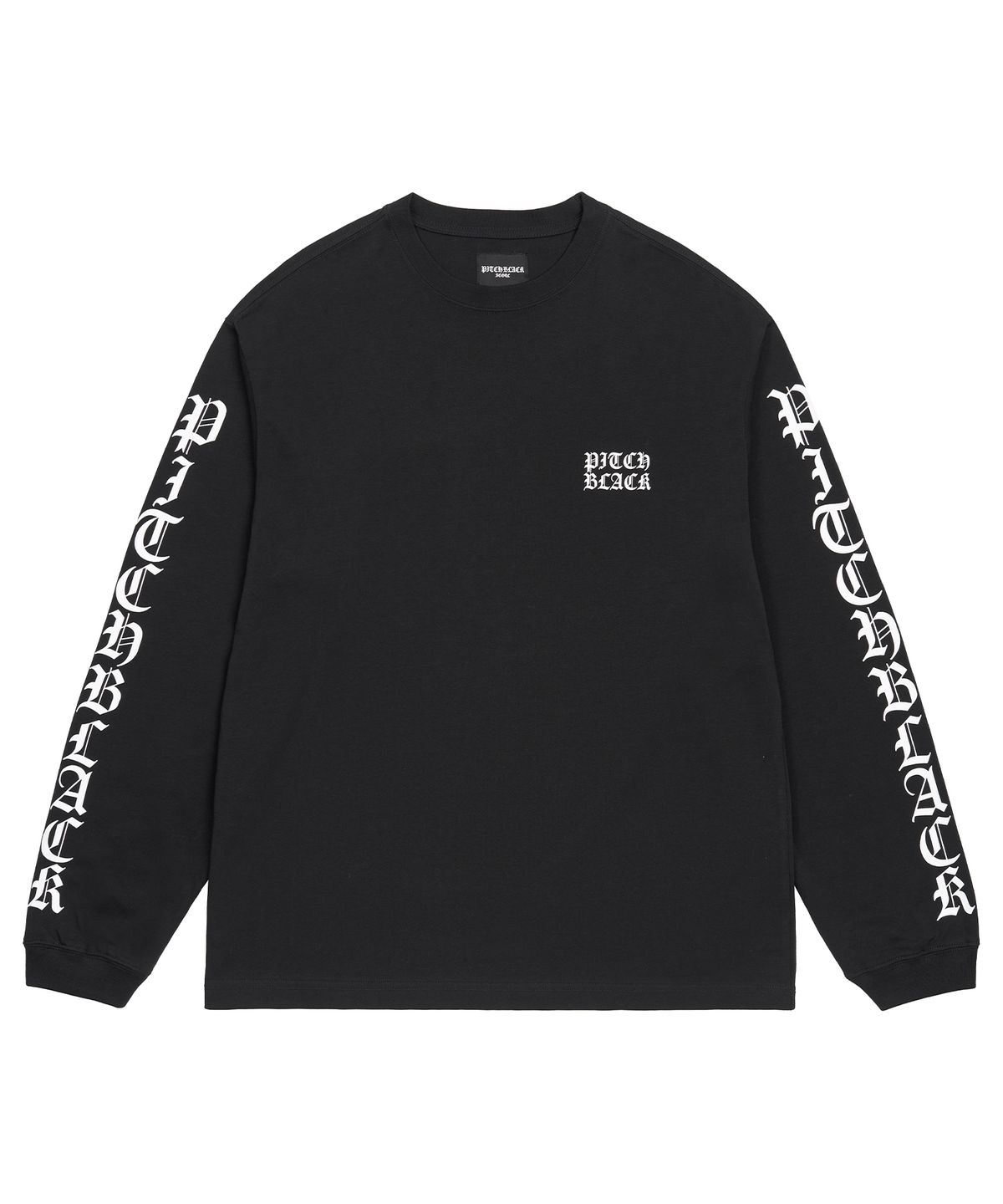 피치블랙(PITCHBLACK) BASIC LOGO LONG SLEEVE TEE (BLACK)