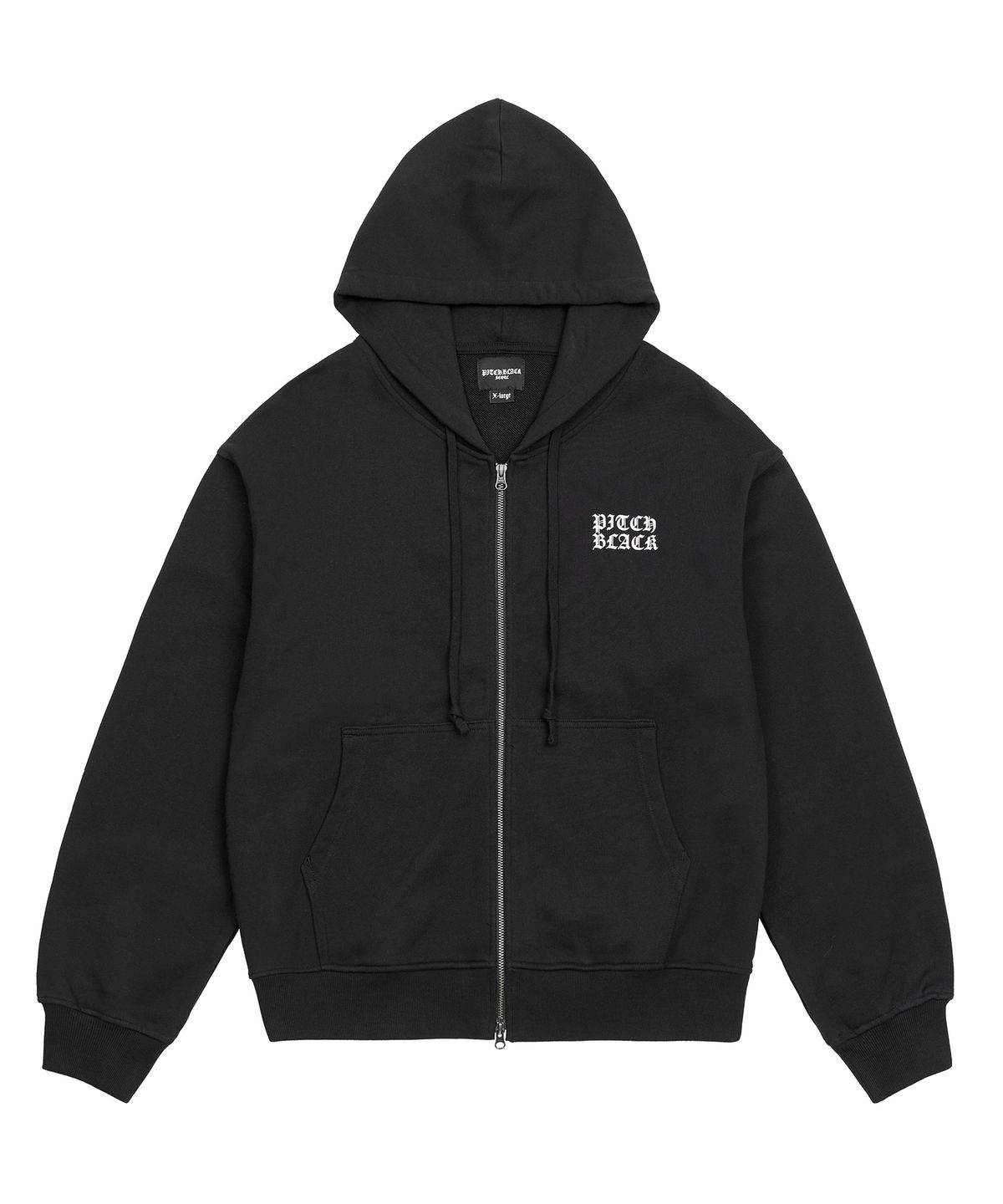 피치블랙(PITCHBLACK) LOGO PRINTING HOOD ZIP UP (BLACK)