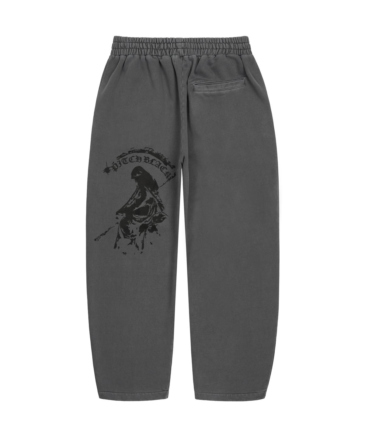 피치블랙(PITCHBLACK) VINTAGE PIGMENT PRINTING SWEAT PANTS (CHARCOAL)
