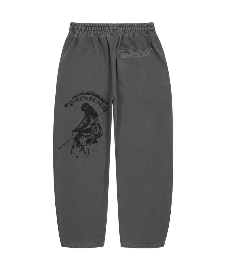 VINTAGE PIGMENT PRINTING SWEAT PANTS (CHARCOAL)