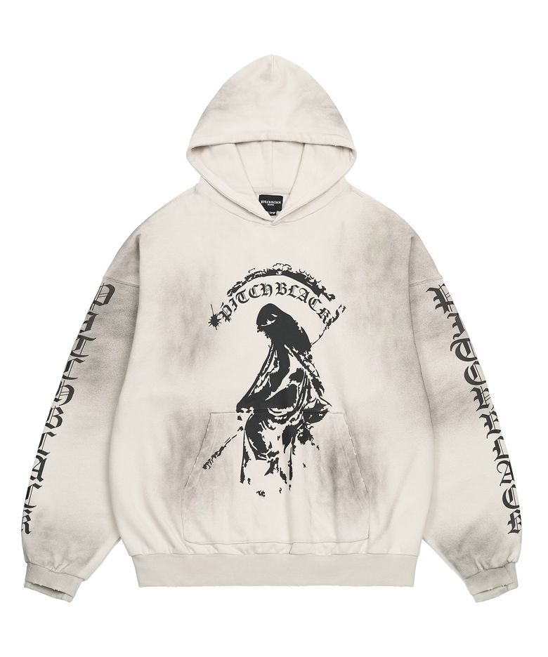 DIRTY WHITE PRINTING HOODIE (WHITE)
