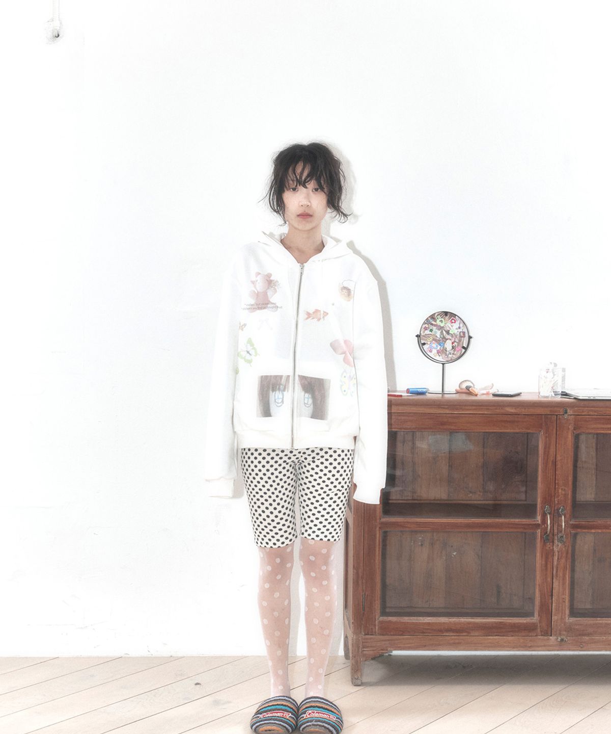 영마일웨어(0MILEWEAR) 허  그래픽 집업