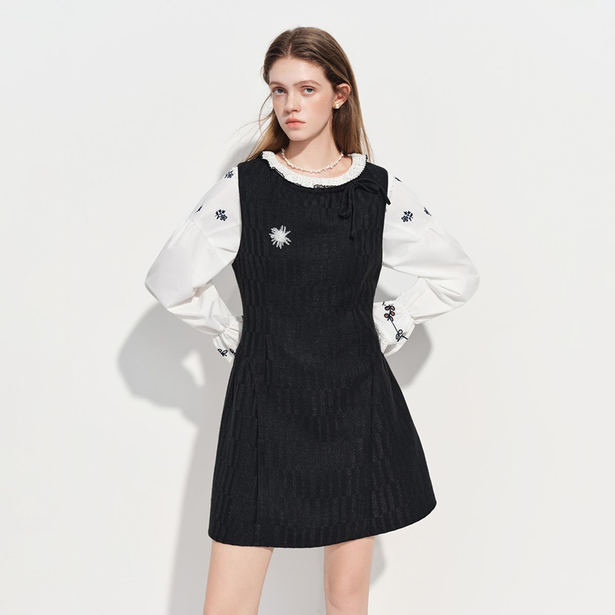 웬스데이딜라잇(WEDNESDAY DELIGHT) WD_String ribbon sleeveless dress