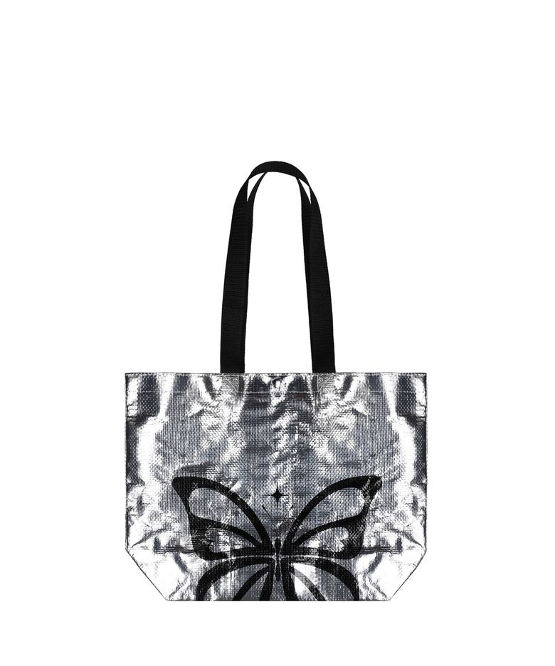 SIGNATURE BUTTERFLY REUSABLE BAG_SILVER