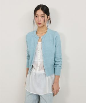 시그니처 펄 버튼 가디건 MT