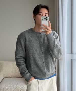 버튼 리듬 라운드 가디건 LGR