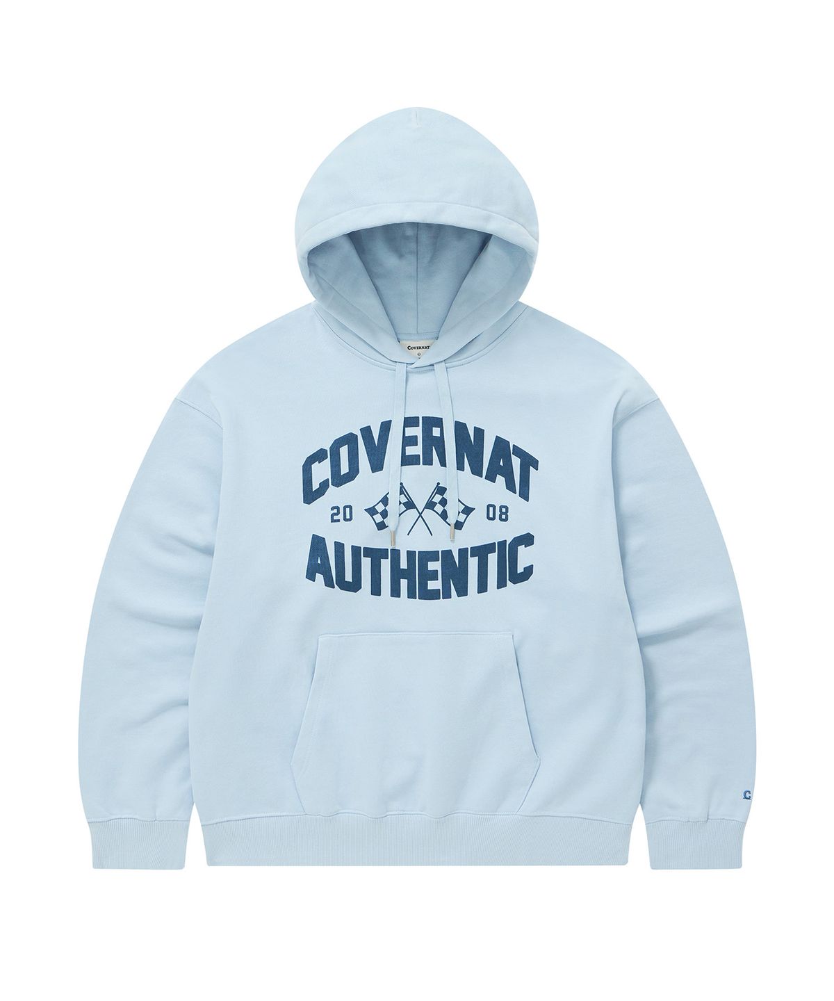 커버낫(COVERNAT) 플래그 그래픽 후디 라이트 블루