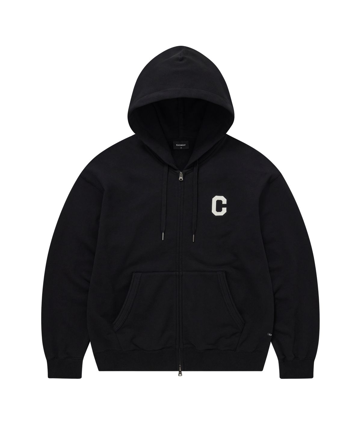 커버낫(COVERNAT) C 로고 후드집업 블랙