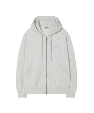 스몰 로고 후드집업 헤더 그레이