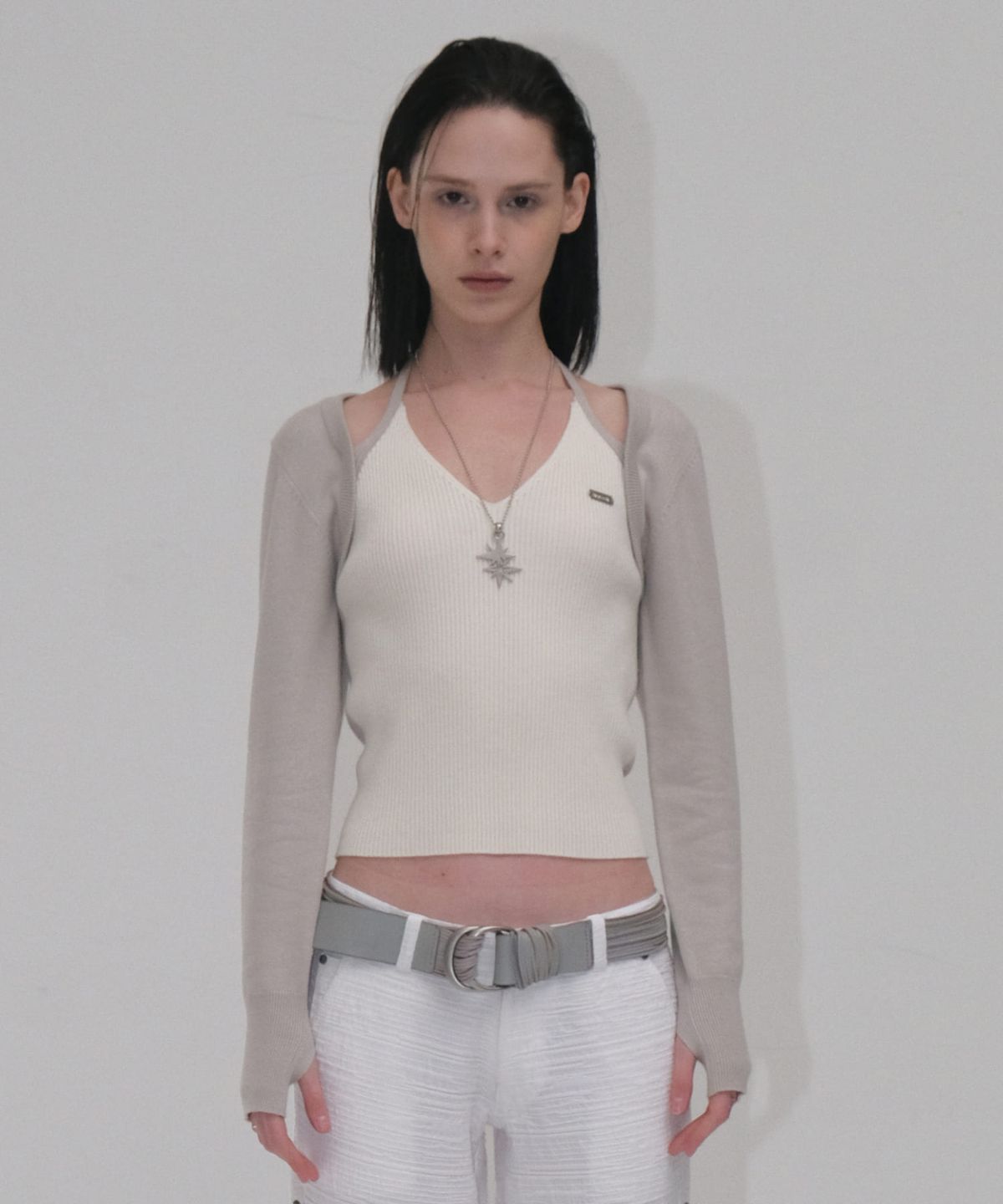 오디너리 홀리데이(ORDINARY HOLIDAY) BOLERO KNIT TOP [IVORY]