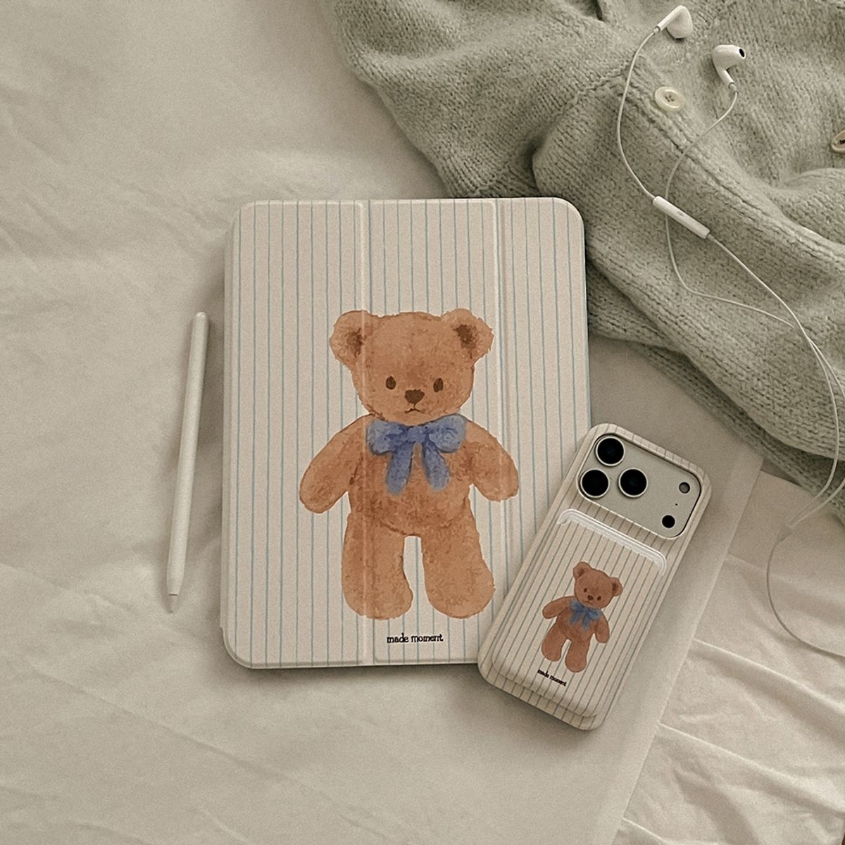 메이드모먼(MADEMOMENT) cocoa teddy 디자인 [아이패드 케이스]