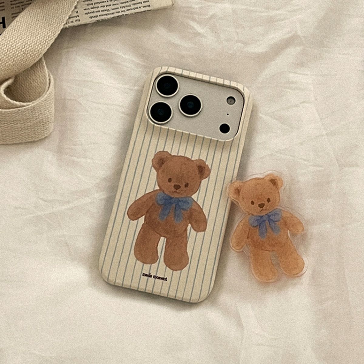 메이드모먼(MADEMOMENT) cocoa teddy 디자인 [하드 폰케이스]